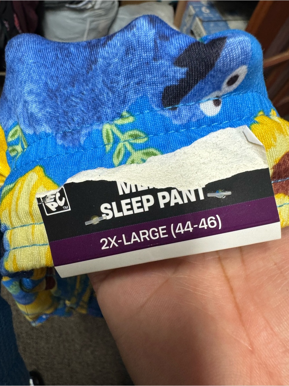 Sesame Street Blue and Yellow Floral Sleep Pants - Picture 5 of 7
